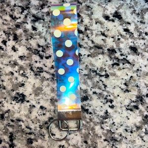 Handmade Iridescent Key Fob (wristlet/lanyard)